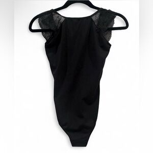 Black Lace Sleeve Bodysuit
